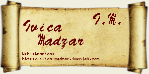 Ivica Madžar vizit kartica
